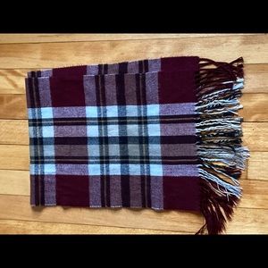 Geofffrey Beene unisex cashmere plaid scarf